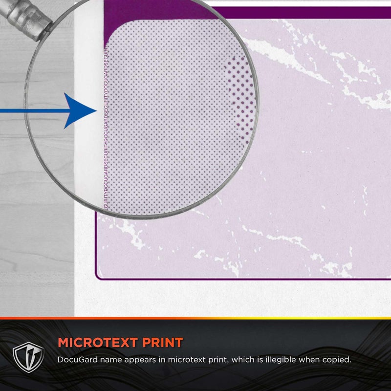 DocuGard Standard Purple Marble Middle High Security Check Paper - Laser/Inkjet Printer Compatible - 11 Security Features - 500 Blank Business Checks (04515) - Image 5